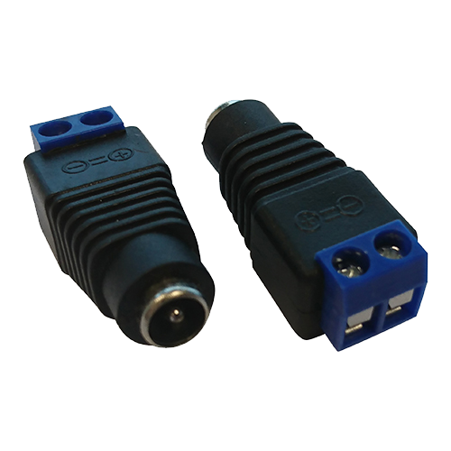 DC plug male with screw terminals